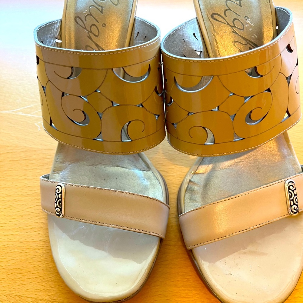 Tan wedge Brighton sandals,slip on - Picture 5 of 5
